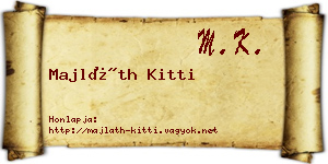 Majláth Kitti névjegykártya