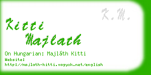kitti majlath business card